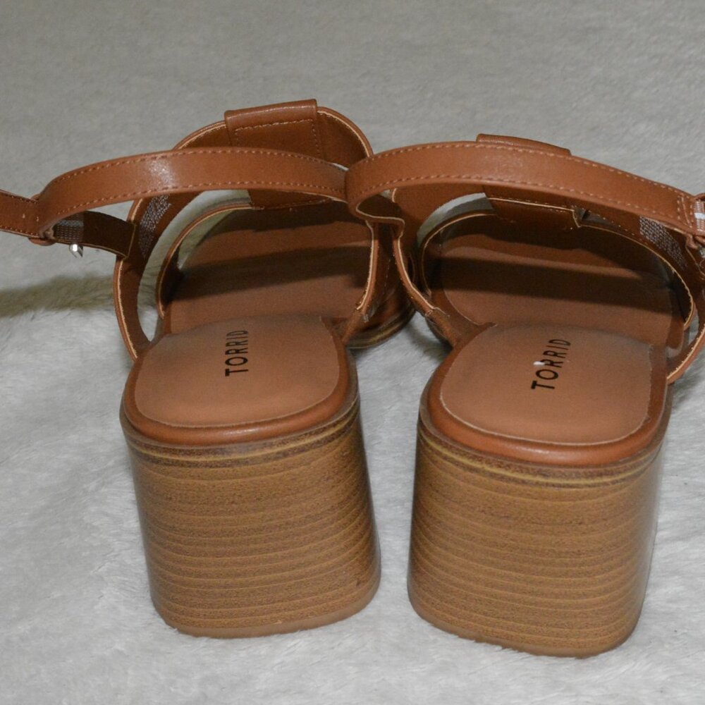torrid Tan Strappy Leather Sandals - Picture 4 of 6